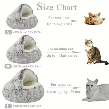 Cozy Cave Pet Bed, Calming Nest Dog & Cat Bed