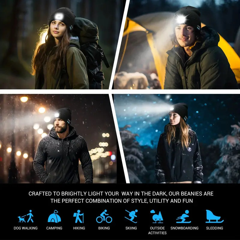 Bluetooth Beanie Hat with LED Light