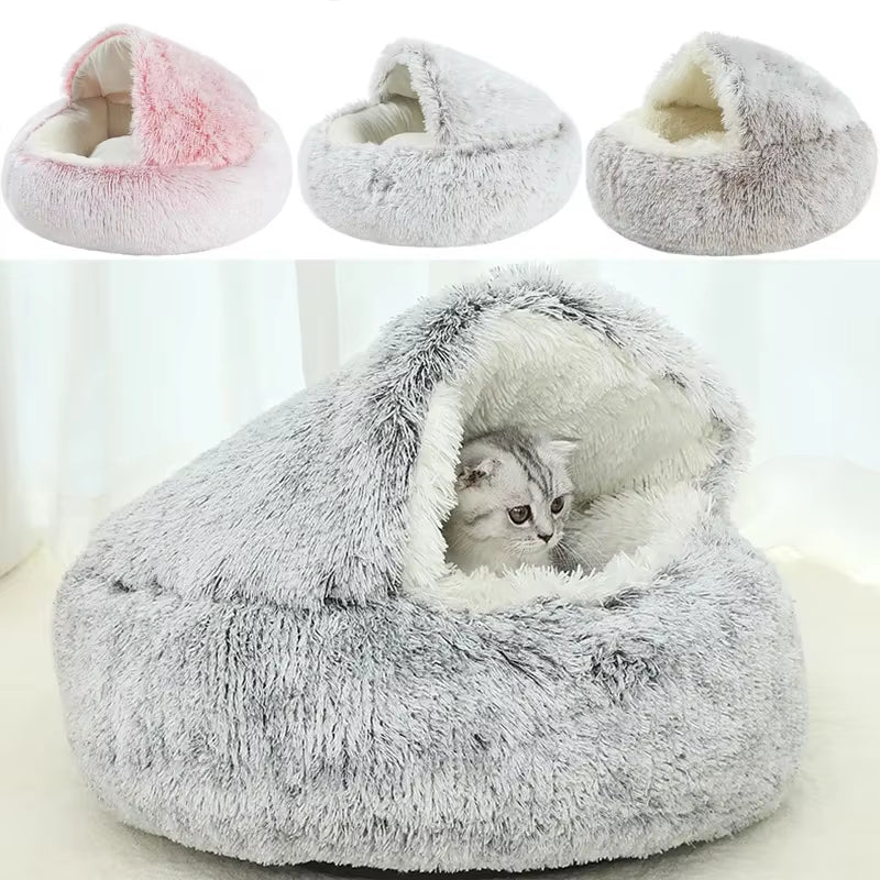 Cozy Cave Pet Bed, Calming Nest Dog & Cat Bed