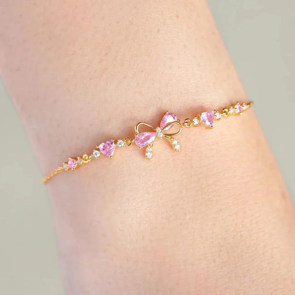 Sweet Heart Bow Bracelet