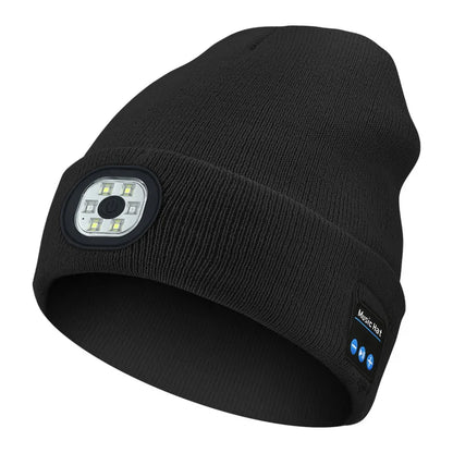 Bluetooth Beanie Hat with LED Light