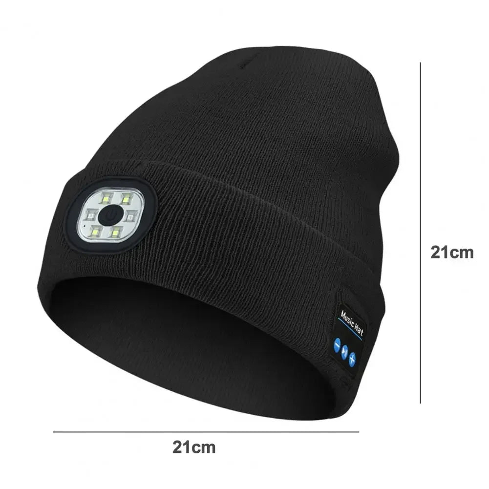 Bluetooth Beanie Hat with LED Light