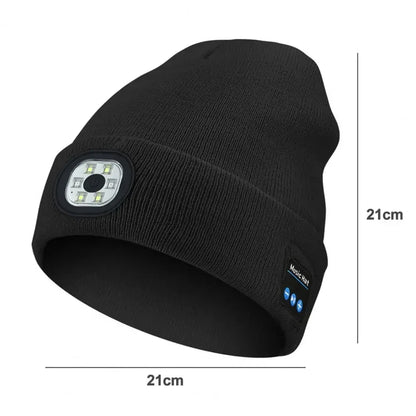 Bluetooth Beanie Hat with LED Light