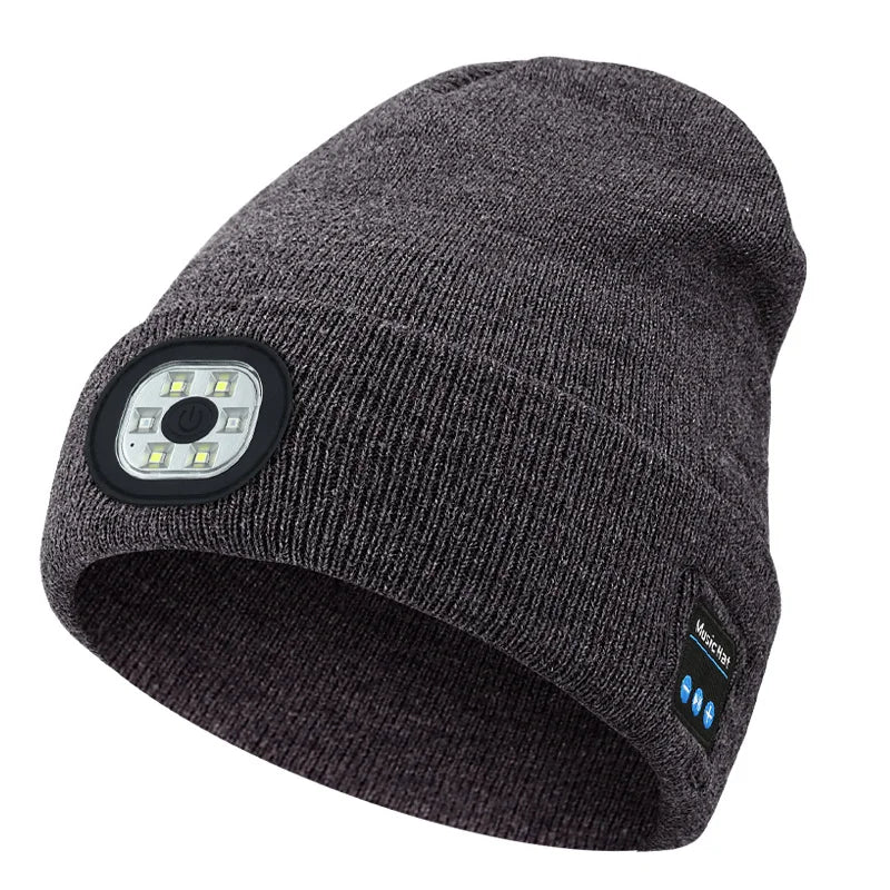 Bluetooth Beanie Hat with LED Light