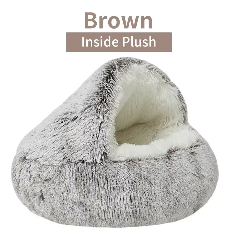 Cozy Cave Pet Bed, Calming Nest Dog & Cat Bed