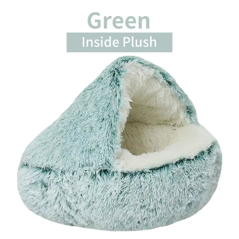 Cozy Cave Pet Bed, Calming Nest Dog & Cat Bed